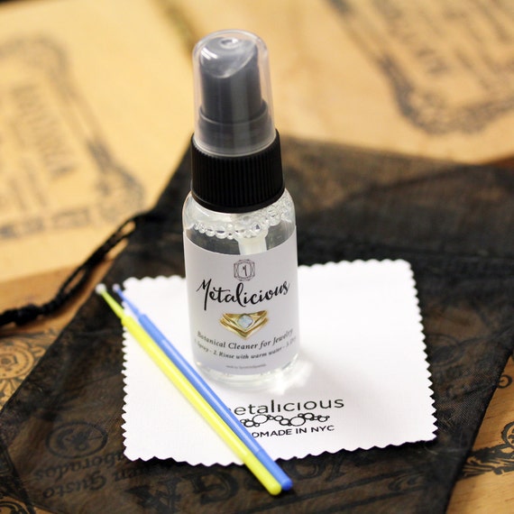 Jewelry cleaning kit citrus mint and aloe cleaner polishing