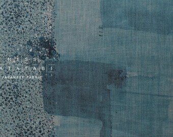Nani Iro Kokka Japanese Fabric wild flower linen - indigo - 50cm