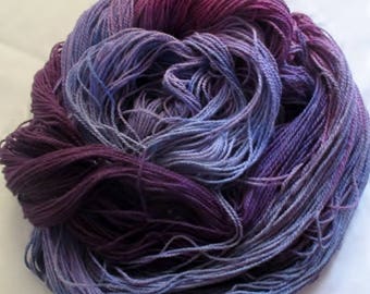 Handpainted Yarn - 4/2 Soft Cotton Yarn BOYSENBERRY