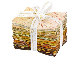 SALE 20% Off Robert Kaufman Amber Room Batiks Fat Quarter Bundle 15 Precut Cotton Fabric Quilting FQs Lunn Studios FQ-1151-15