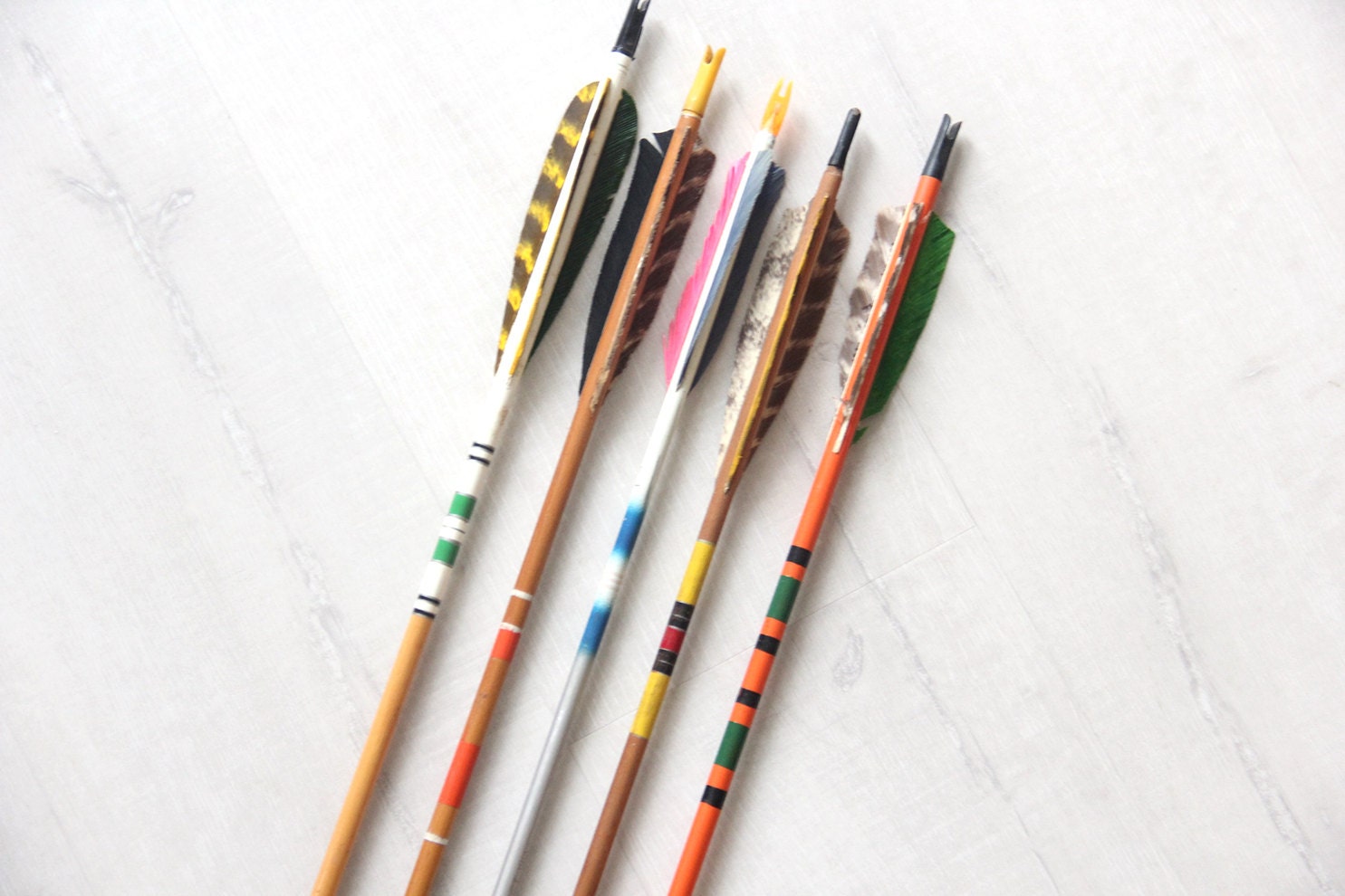 Collection of Vintage Archery Arrows Set of 5