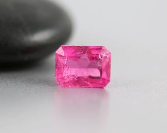 Rubellite Pink Tourmaline Gem - Emerald Cut - Tourmaline Gem - 8.5 x 6.5