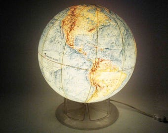 Vintage Illuminated Globe by Time Life / Replogle. Circa 1960's.