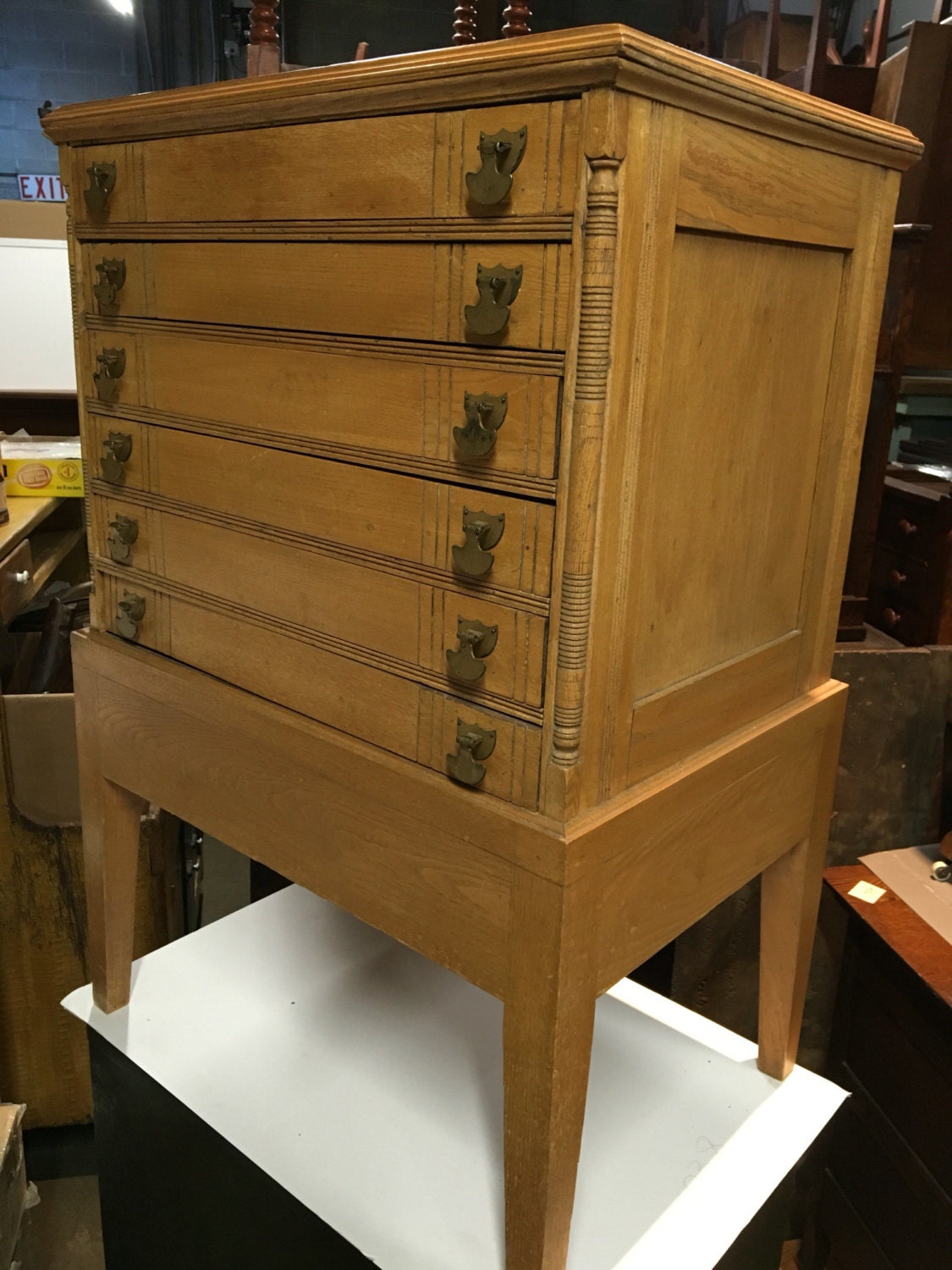 Antique Spool Oak from old Kentucky general store 1920