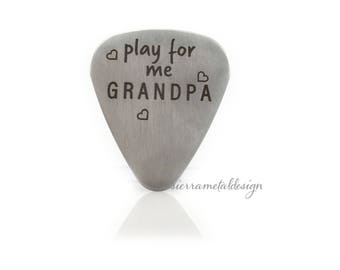 Play for Me Grandpa Guitar Pick Grandpa Gift Guitar Pick Engraved Guitar Pick Gift For Grandpa Day Christmas Birthday Valentines