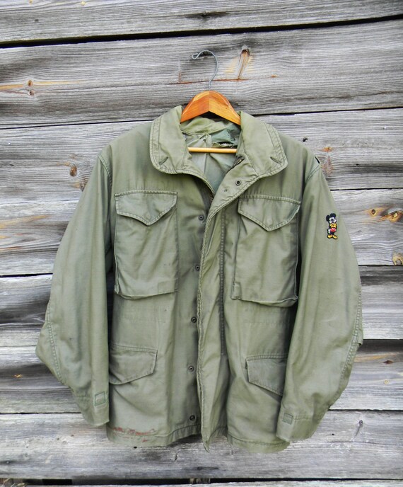 Vintage Military Field Jacket Army Green Coat 1970s Army