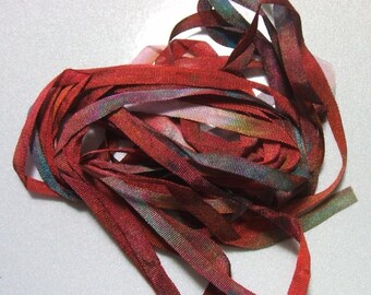 Hand Painted 4mm Silk Ribbon Frida 111 Painters Threads Tentakulum Germany