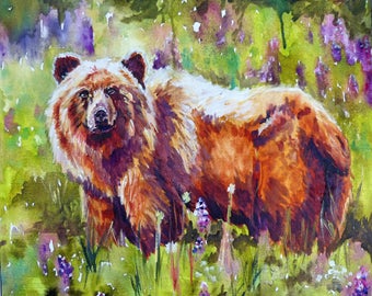 Alpine Bear Art Print by Maure Bausch