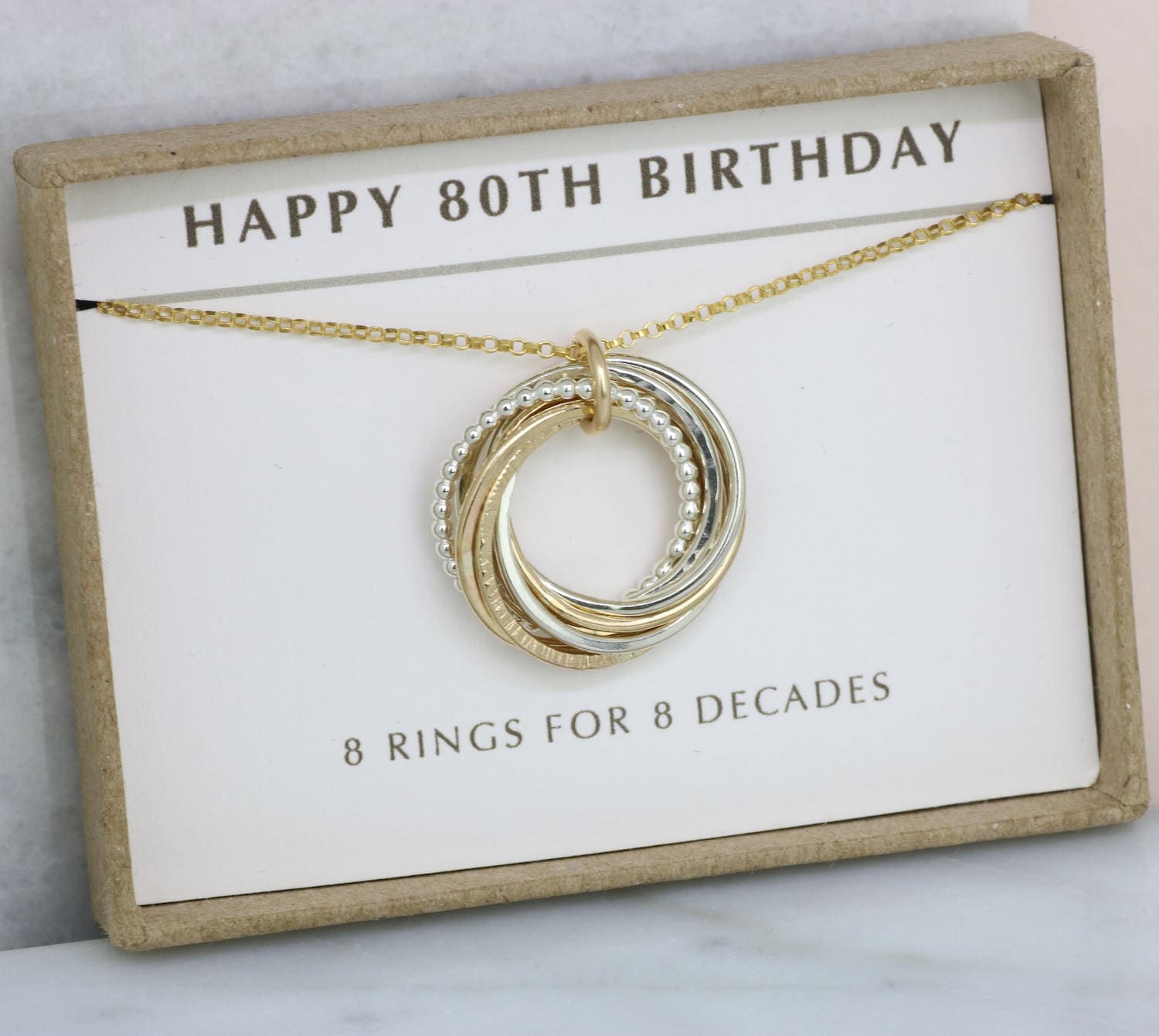 80th birthday gift for her gift for mother necklace 80th