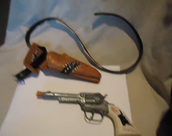 Vintage Gabriel Toy Cap Pistol Gun With Holster, collectable