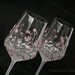 Wine Glasses, Wedding Glasses, Sakura Glasses, Cherry Blossom, Hand Painted Set of 2