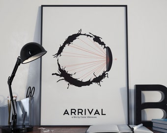 Sight Unseen // Arrival Inspired Alternate Movie Poster // Science Fiction Alien Language Iconography and Stylized Eye Graphic