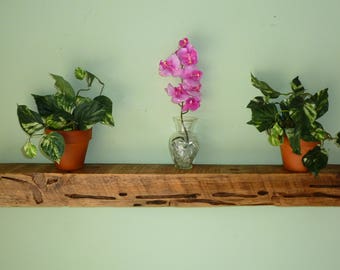 Reclaimed Wood Floating Shelf, Floating Beam Shelf, Floating Shelf, Rustic Shelf, Distressed Wood Shelf