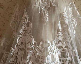 Elegent Lace Fabric Aulic Retro Bridal Lace New Design Lace fabric For Wedding Dress Fashion Dress Good Quality