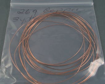 Destash Shiny Copper Wire, 6 Feet 26 gauge Solid Shiny Copper Wire