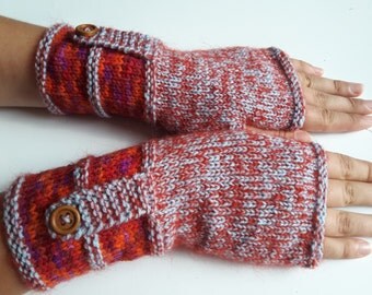 Fingerless gloves - Arm warmers - Long Fingerless Mittens - Hand warmers