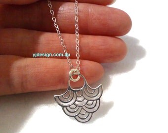 Minimalism Christian Abalone Sterling Necklace Minimalism Christian Abalone Sterling Necklace