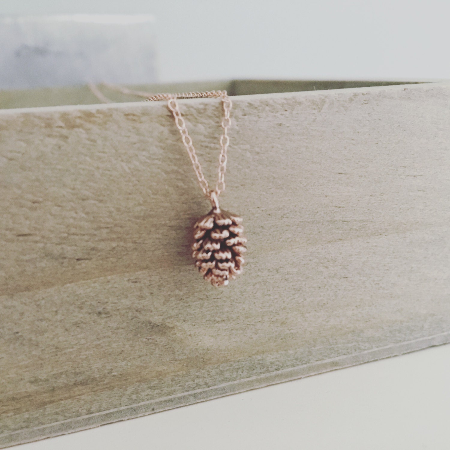 Rose Gold Necklace, Gold Pine Cone Necklace Dainty Gold Necklace Best Friend Birthday Gift Bridesmaid gift BUZZFEED, Best selling jewelry