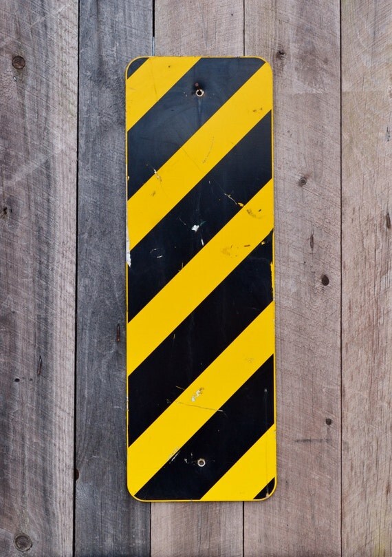 vintage-bridge-hazard-metal-road-sign-striped-yellow-black