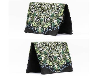 Lotus Mandala Wallet, Fold Over Purse, Glow In The Dark, Wallet Pouch, Psychedelic Gift, Girlfriend Gift, Boyfriend Gift