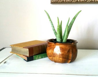 Vintage Wooden Bowl Wood Bowl Wood Wood Planter Carved Bowl Wood Serving Bowl Wooden Serving Bowl Vintage Serving Soup Bowl Salad Bowl