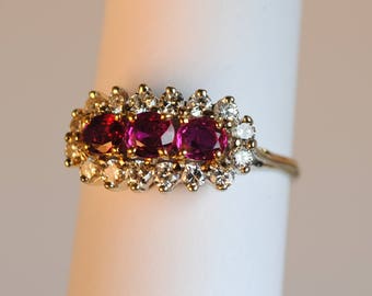 18kt .50ctw.Ruby and .48ctw Diamond Ring