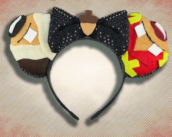 Chipmunk Mouse Ear Headband with Bow