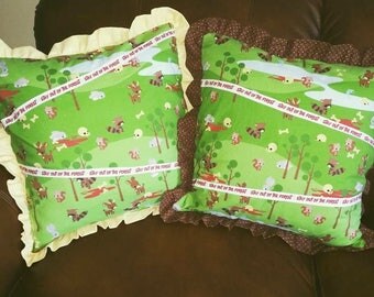 MY FAVORITE MURDER 1 Single Throw Pillow - Stay out of the forest! - removable, washable, zipper