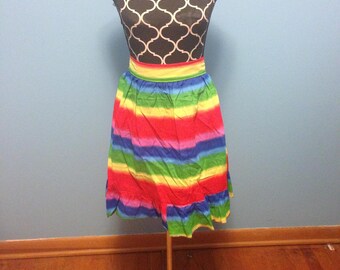 Lolita Pinup skirt READY TO SHIP 100% cotton flat front 1/2 elastic