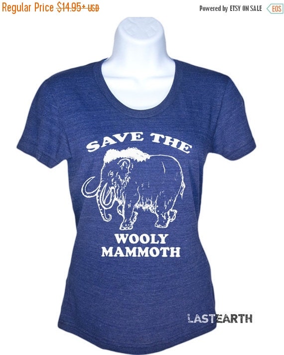 ON SALE Womens Save The Wooly Mammoth T Shirt Funny by lastearth