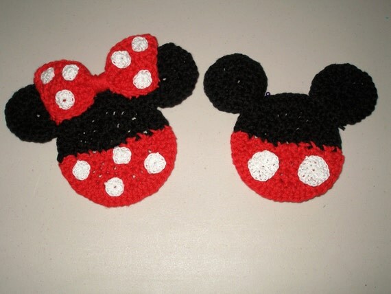 Free Crochet Mickey Mouse Coaster Pattern Free Crochet Mickey Mouse Coaster Pattern