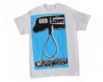 God Save Captain Swing - Punk Screenprint T-shirt - The Pirates - Seditionaries- Vivienne Westwood