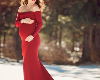 Maternity Gown, Photo Prop, Baby Shower Gown, Wedding Gown
