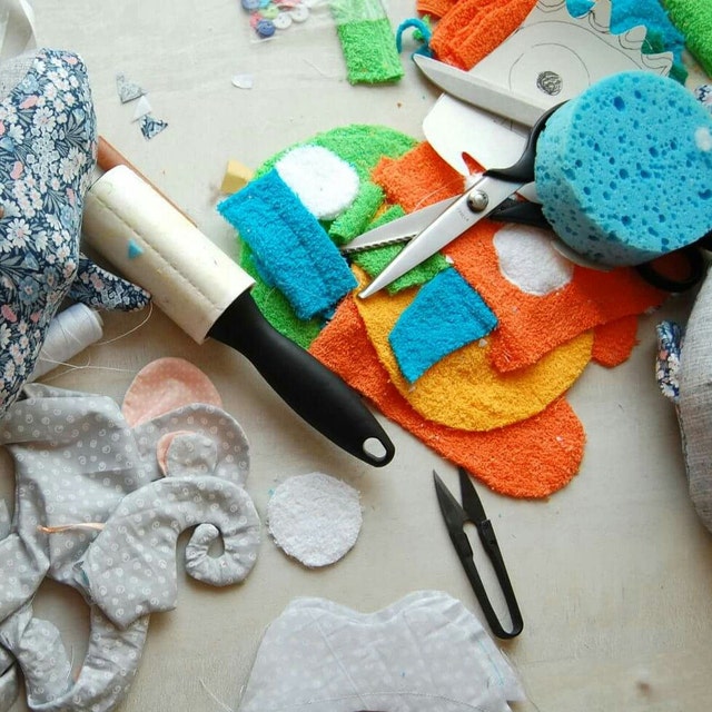 Handmade stuffed animals. Fun baby bath. Cute pillows by