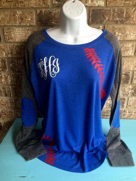 Baseball Laces TShirt with monogram baseball mom shirt
