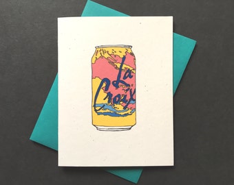 Funny Valentine Card "Love you like LaCroix" hand drawing