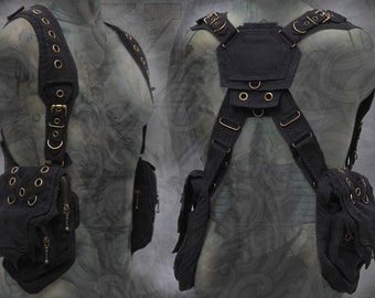 Viking Shoulder Holster Bag ~ post apocalyptic steampunk neo tribal