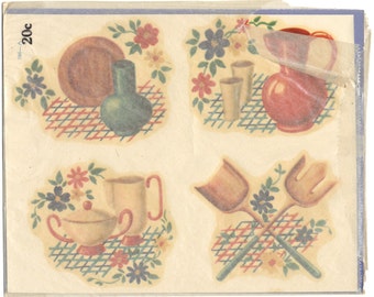 1950s Kitchen Decal Kitchen Utensils