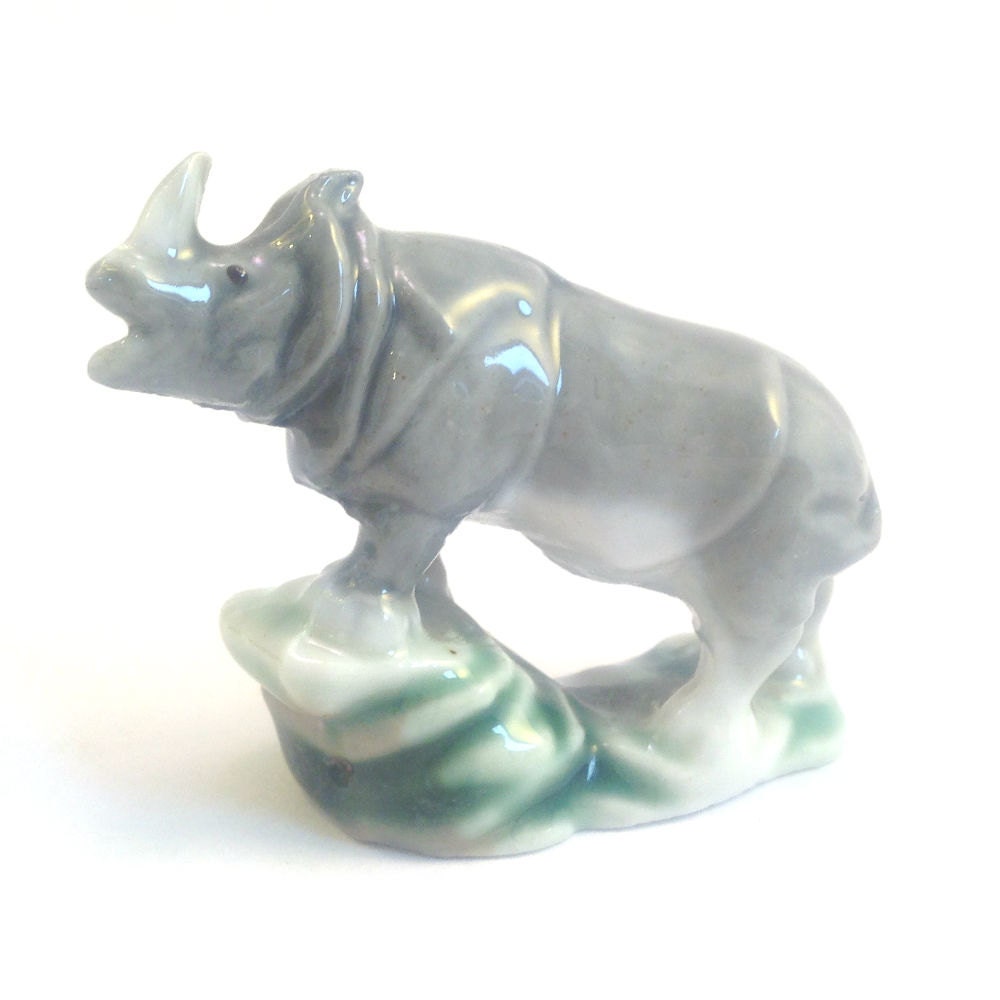 white rhino figurine