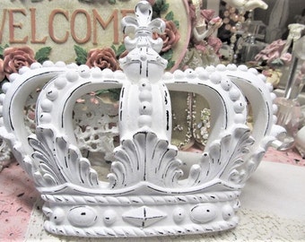 Wall Crown Decor shabby chic crown wall decor fleur de lis distressed french Wall Crown Decor shabby chic crown wall decor fleur de lis distressed french