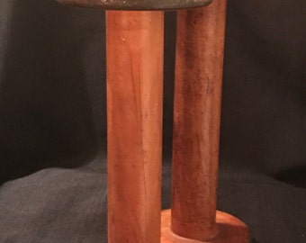 Spool Primitive Candlesticks made of Wooden Spools