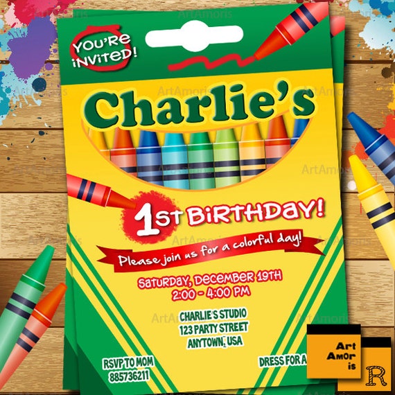 Crayola Crayon Invitations 3
