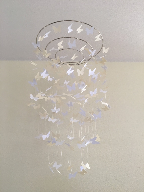 ivory and white butterfly mobile crib mobile baby girl
