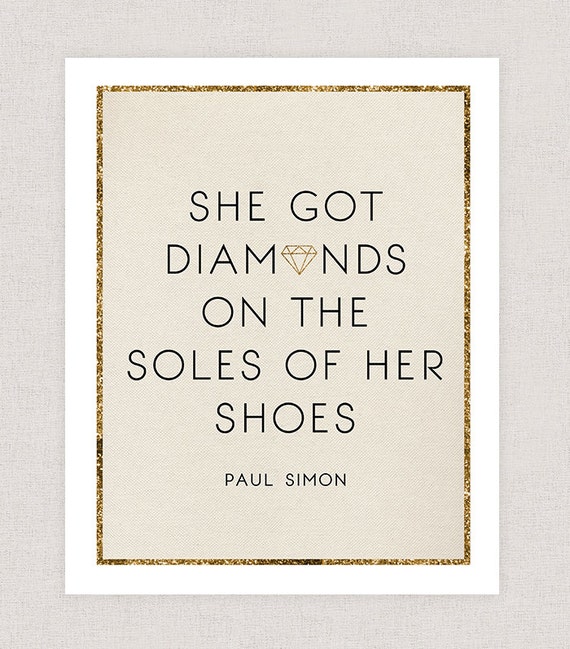 Paul Simon Lyrics Diamonds on the Soles of her Shoes