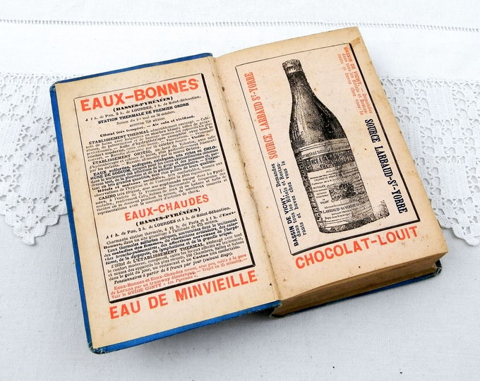 Collectible Rare Antique French 1899 Pocket Street Guide to Paris by Conty with Numerous Small Maps, Illustrations, Advertising, Parisian