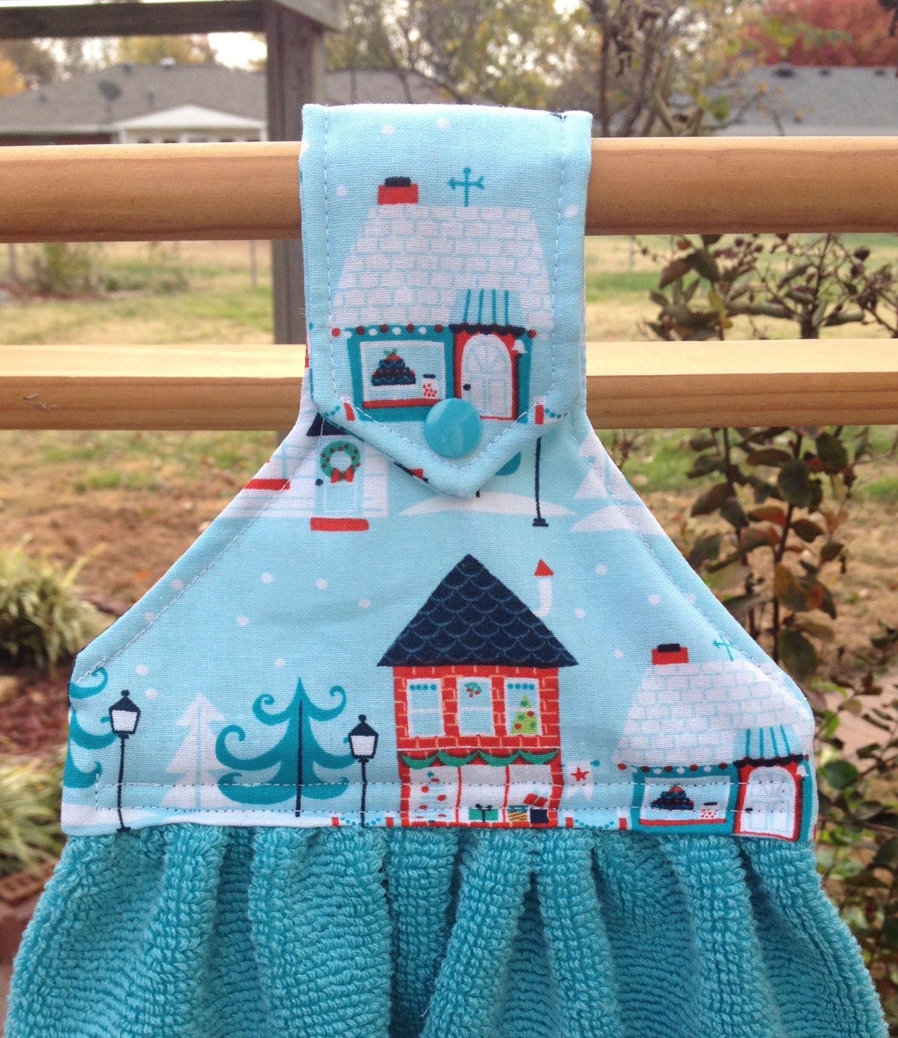 Hanging kitchen towels by NitasNeedle on Etsy