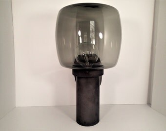 Mid Century Outdoor Industrial lighting smoke glass globe, double socket, outdoor lighting sconce fixtures, 3 available