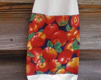 Plastic Bag Holder, Red Apple Plastic Trash Bag Holder, Trash Bag Organizer, Garbage Bag Holder, Recycled Bag Holder, Kitchen Organizer