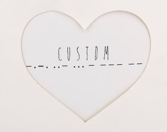 CUSTOM -- Morse Code Necklace