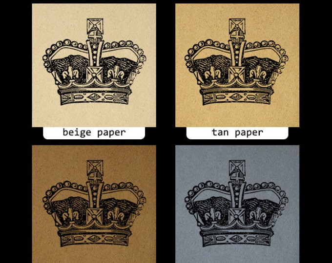 Digital Deluxe Crown Graphic Printable Detailed Royal Crown Image Download T-Shirts Jpg Png Eps HQ 300dpi No.626